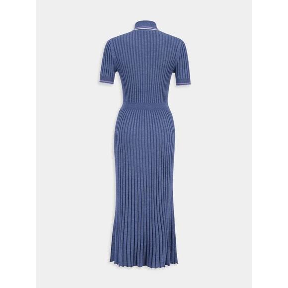 Gabriela Hearst Eyot Cashmere Blend Dress in Denim Blue M - Picture 5 of 5